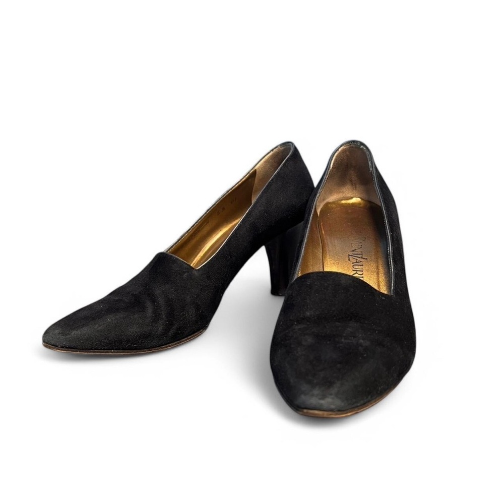 Vintage YSL Black Suede Pumps Size 5.5